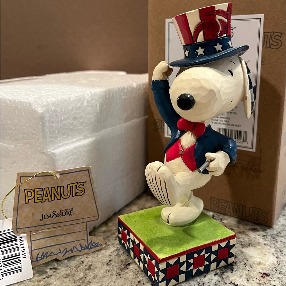 3 Jim Shore Peanuts Figures -box/foam/tag included